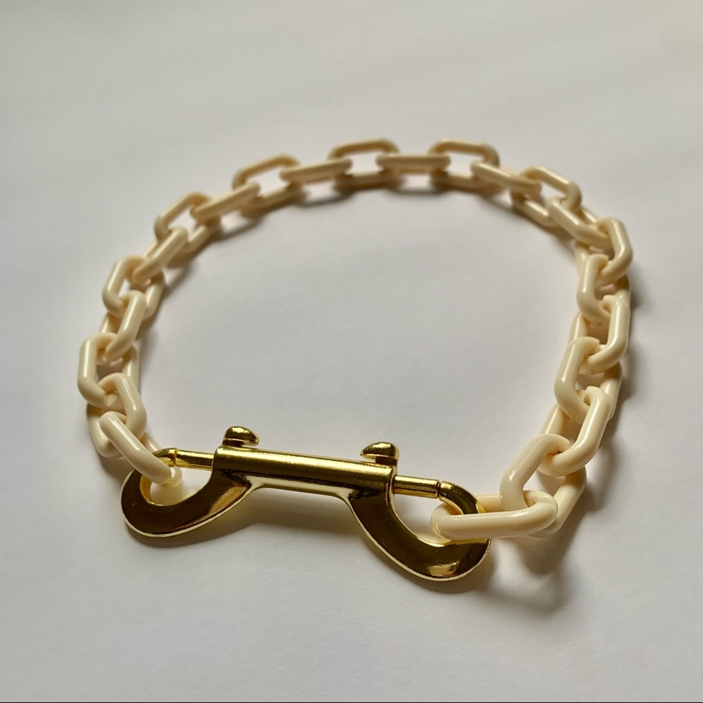 Industrial Horoscopa OOAK Necklace Gold Beige